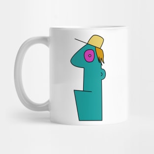 Cartoon abstract face Mug